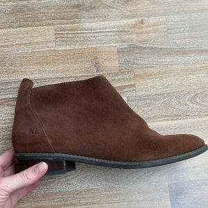 Karl Lagerfeld brown suede boots